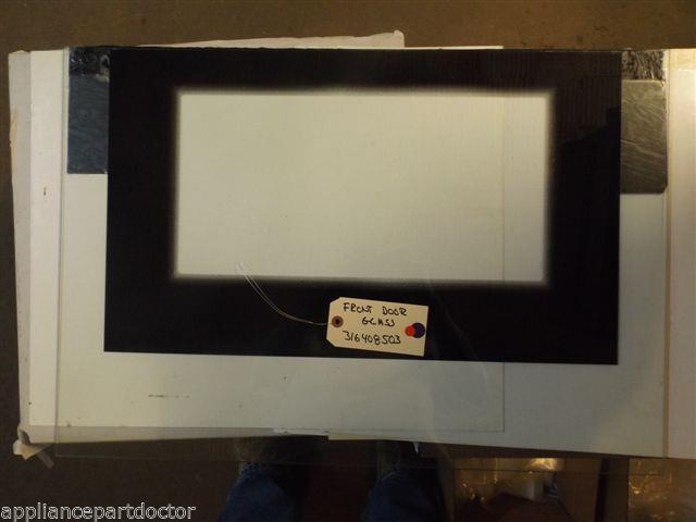 FRIGIDAIRE Stove 316408503 Glass,door Front ,black USED PART FRIGIDAIRE Stove 316408503 Glass,door Front ,black USED PART